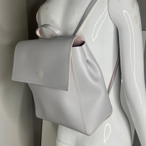 Kate Spade New York Somerville Road Megyn Light Gray Leather Backpack Bag main image 10